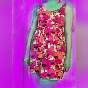Judith March ANTHROPOLOGIE POPPY retro Tie Back Dress size L